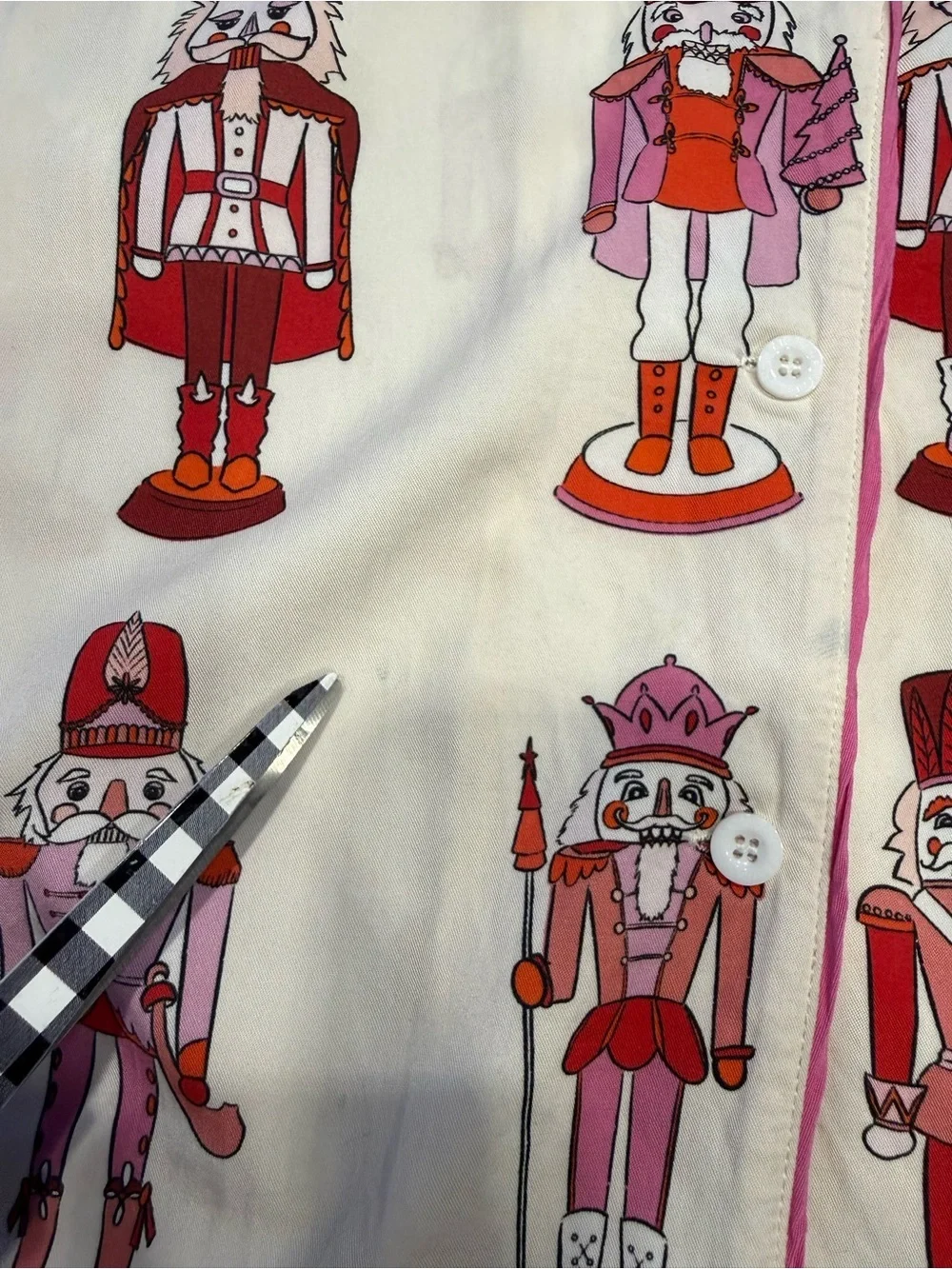 Katie Kime Holiday March Nutcracker Print Pajama Set Flaw
